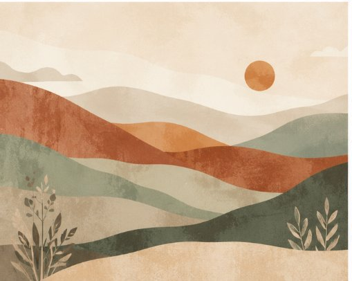 Illustratief landschap als metafoor voor emoties